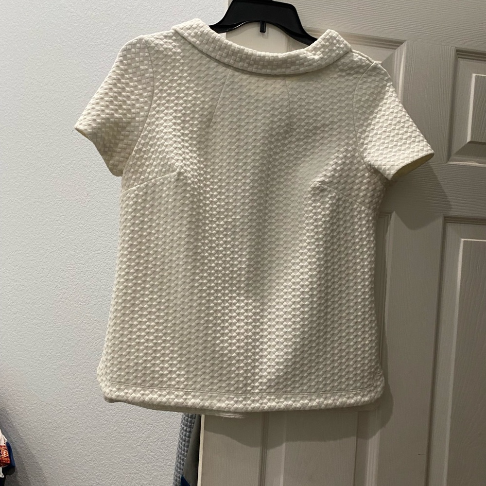 Boden Cream Textured Blouse